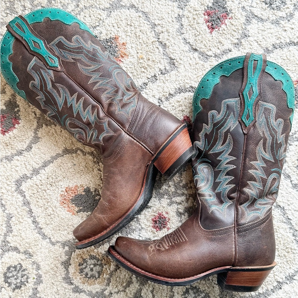 Boulet Turqueza Cowgirl Boots | Ladies Size 6.5